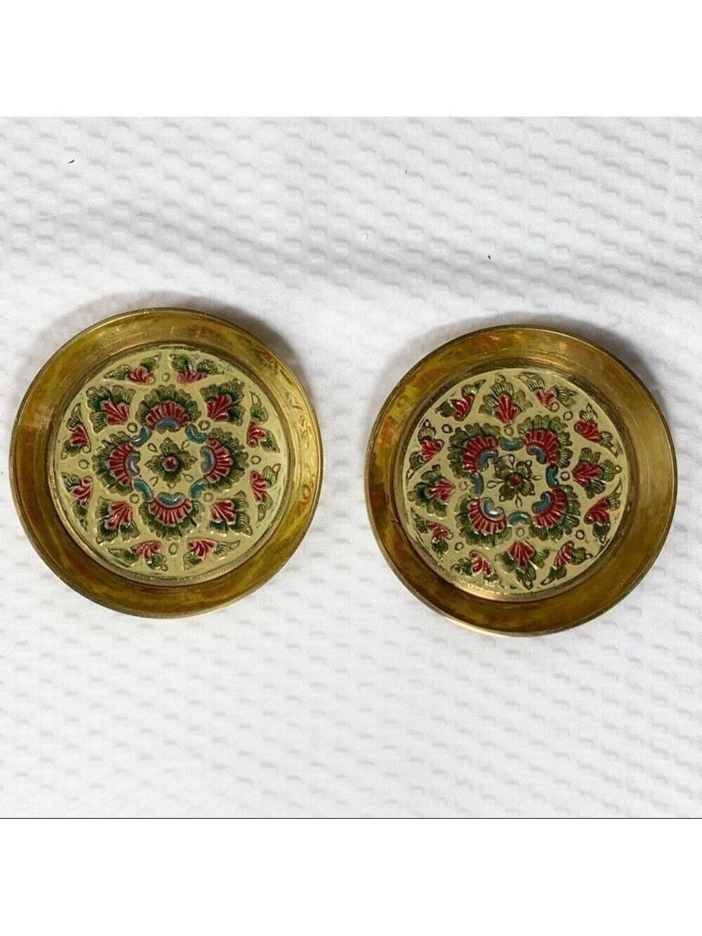 NEW-2PC Painted/Enamel/Etched Brass MultiUse Plate